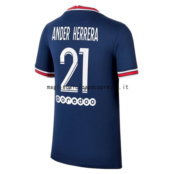 NO.21 Ander Herrera Prima Maglia Paris Saint Germain 2021 2022 Blu