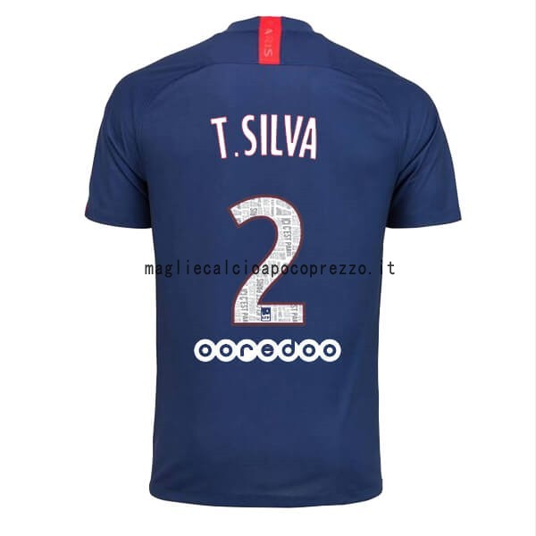 NO.2 T.Silva Prima Maglia Paris Saint Germain 2019 2020 Blu