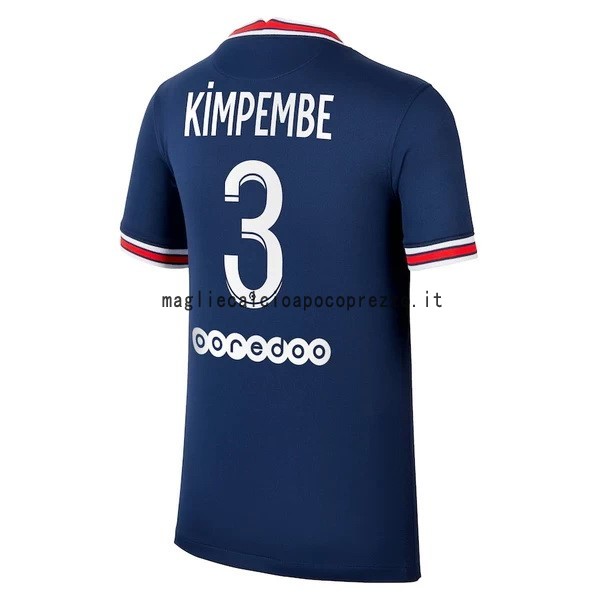 NO.3 Kimpembe Prima Maglia Paris Saint Germain 2021 2022 Blu