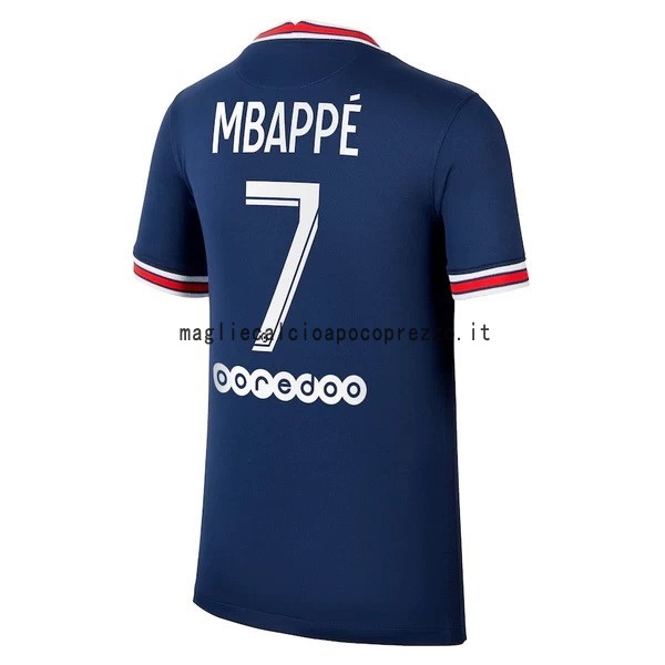 NO.7 Mbappé Prima Maglia Paris Saint Germain 2021 2022 Blu