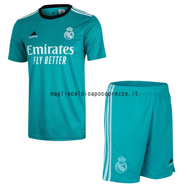 Terza Set Completo Bambino Real Madrid 2021 2022 Verde