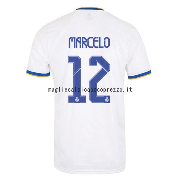 NO.12 Marcelo Prima Maglia Real Madrid 2021 2022 Bianco