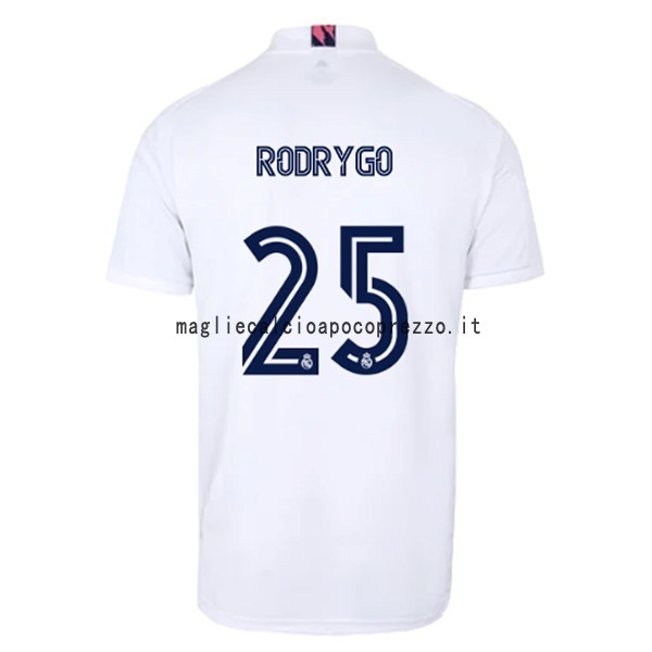 NO.25 Rodrygo Prima Maglia Real Madrid 2020 2021 Bianco