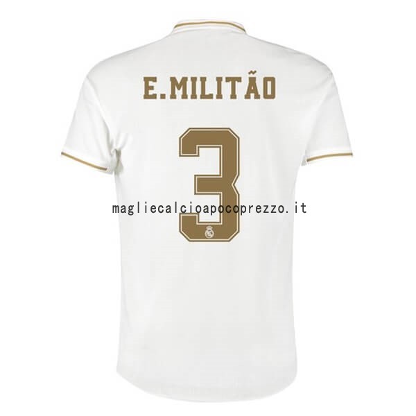NO.3 E.Militão Prima Maglia Real Madrid 2019 2020 Bianco