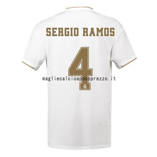 NO.4 Sergio Ramos Prima Maglia Real Madrid 2019 2020 Bianco