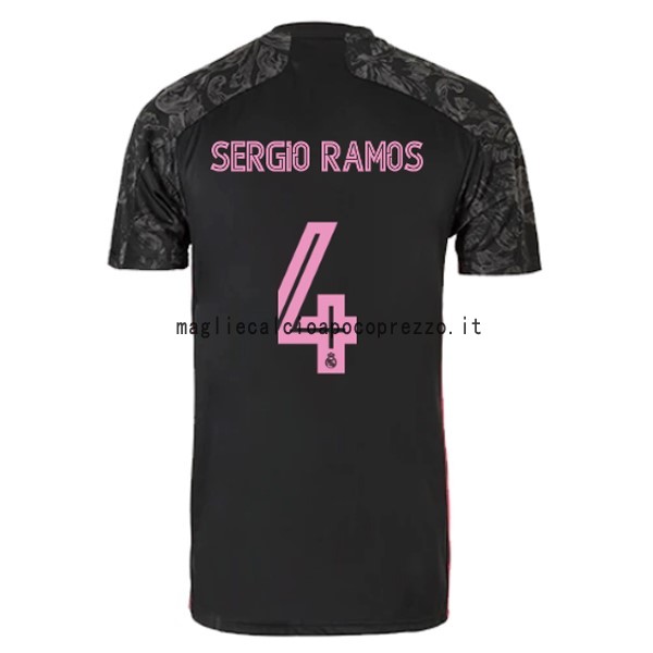 NO.4 Sergio Ramos Terza Maglia Real Madrid 2020 2021 Nero