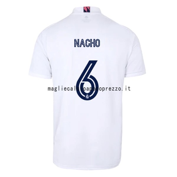 NO.6 Nacho Prima Maglia Real Madrid 2020 2021 Bianco