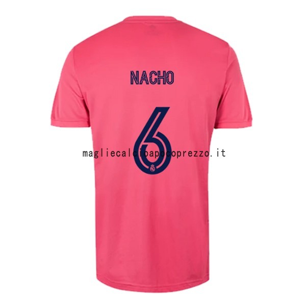 NO.6 Nacho Seconda Maglia Real Madrid 2020 2021 Rosa