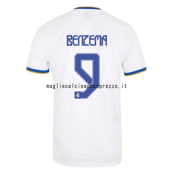 NO.9 Benzema Prima Maglia Real Madrid 2021 2022 Bianco