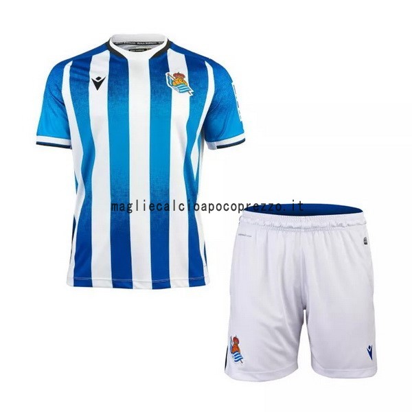 Prima Set Completo Bambino Real Sociedad 2021 2022 Bianco Blu