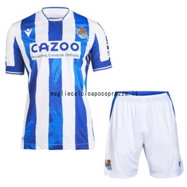 Prima Conjunto De Bambino Real Sociedad 2022 2023 Bianco Blu
