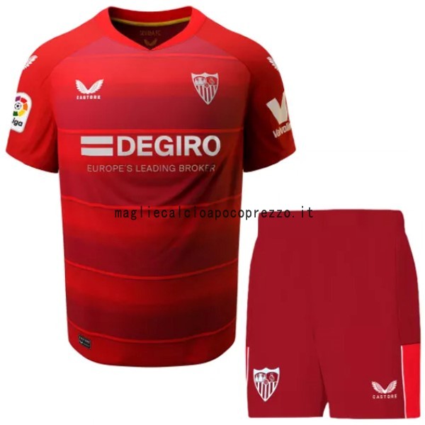 Seconda Conjunto De Bambino Sevilla 2022 2023 Rosso